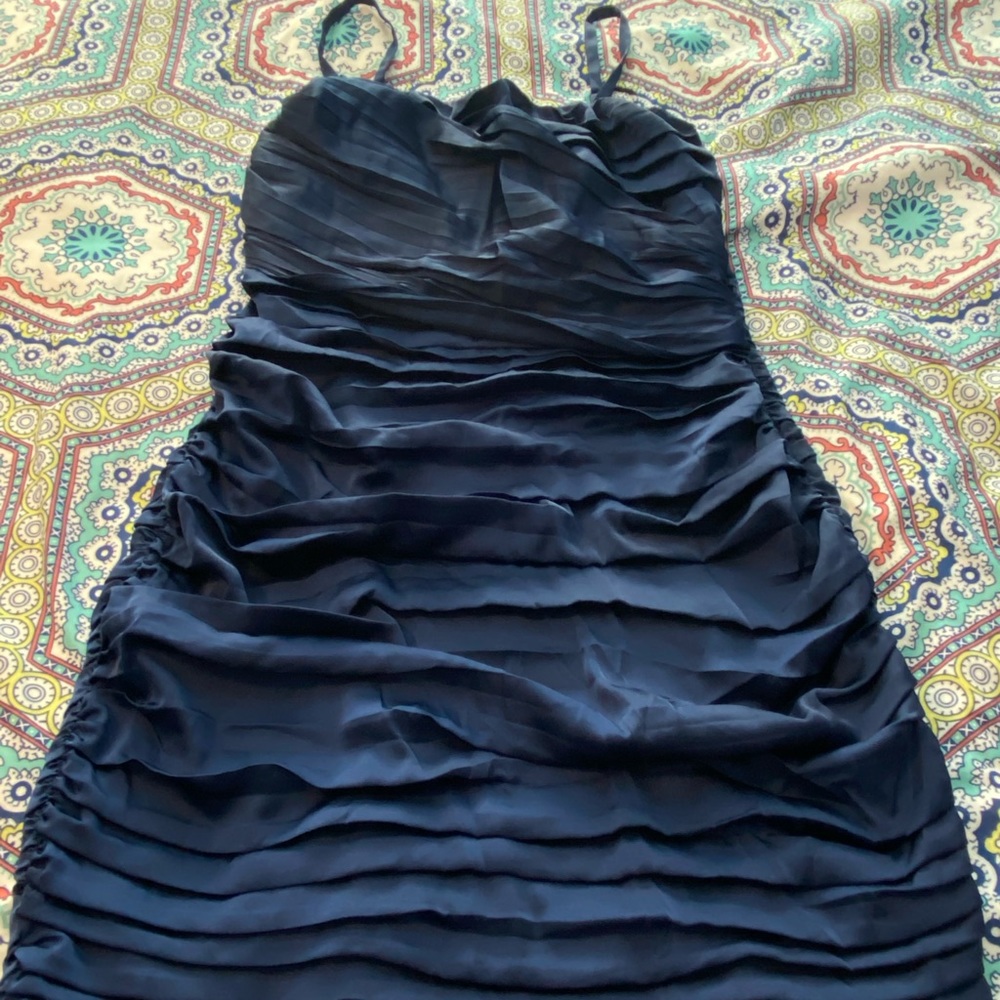 Blue Ruched EXPRESS Dress - Picture 4 of 7